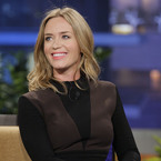 Emily Blunt hits Tonight Show in Victoria Beckham 