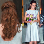Kate Middleton half-up curly hair