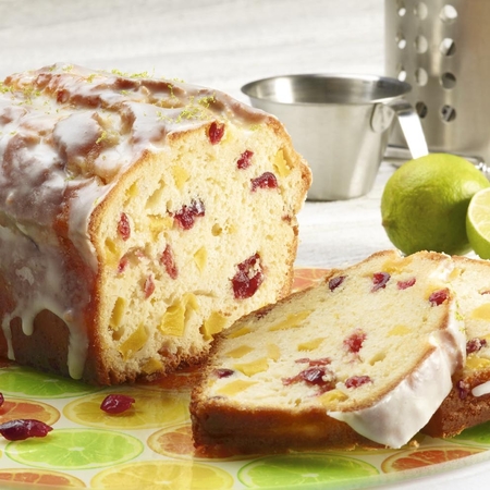Lime, Mango and Cranberry Cake