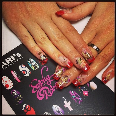 Rita Ora bespoke nail art by Sophy Robson