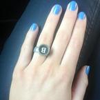Lydia Bright blue nails
