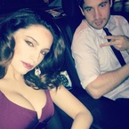 Kelly Brook nails feline eyes at Celeb Juice party