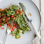 Aubergine with Cashew Pesto