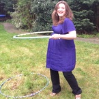 Pregnancy diaries Polly Walker with hula hoop