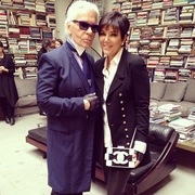 Kris Jenner meets Karl Lagerfeld in Paris