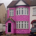 Honeymoon couple return to pink Mr Blobby house prank