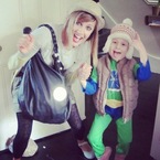 Caroline Flack with black Daria Hobo Mulberry Shoulder bag