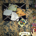 Fabric and ribbon noticeboard from Pearl Lowe's Vintage Craft