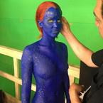 Jennifer Lawrence flashes toned abs in naked X Men pic
