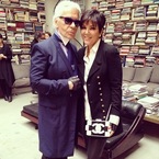 CELEB BAGS: Kris Jenner's Lego Chanel with Karl Lagerfeld