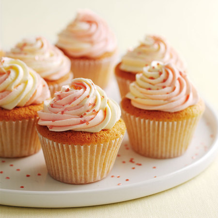 Marry Berry's vanilla cupcakes with swirly icing