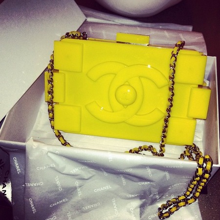 Celebrity handbag trend: The Chanel Lego clutch bag