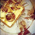 Rihanna Instagram tea set glass 