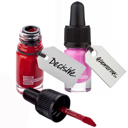 Lush pink and red lip colours