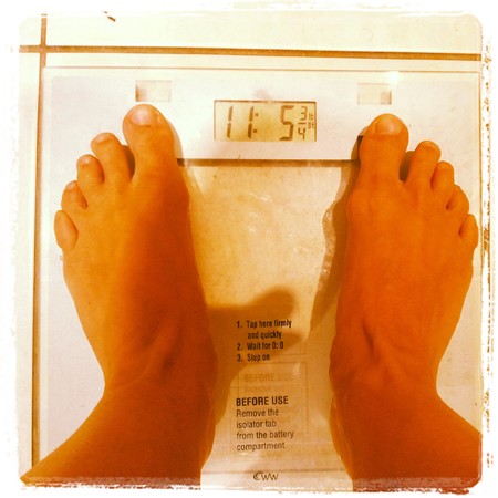 Jane Shackleton on scales for blog Bridal Bible