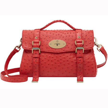 Mulberry Red Ostrich Alexa, exclusive to Westfield London