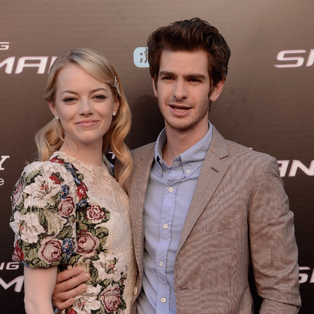 Andrew Garfield and Emma Stone at The Amazing Spiderman premiere