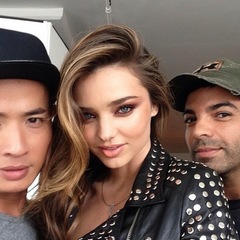 Miranda Kerr doing punk beauty for photoshoot