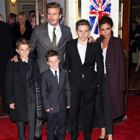 Beckham family at Viva Forever press night