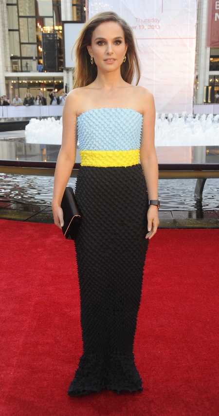 Natalie Portman in Christian Dior AW13 at New York Ballet Gala