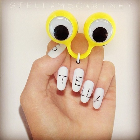 Stella McCartney PFW SS14 show invites, nail art by Sophy Robsen