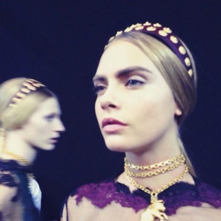 Cara Delevingne at Maison Valentino Paris FAshion Week SS14