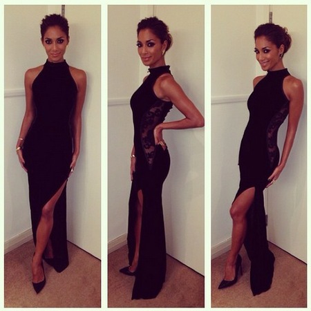 Nicole Scherzinger - X Factor fashion - black dress - handbag.com