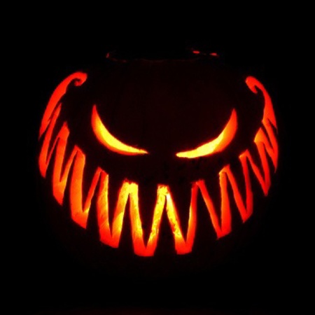 Pumpkin carving that says how we're feeling