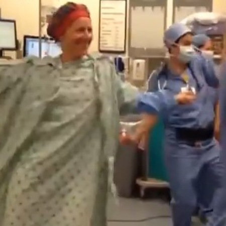 Video woman dances before surgery