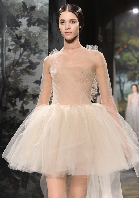 Designer wedding dress ideas from Couture fashion week - Valentino Catwalk Show - Princess dress - Fashion and weddings - trends - handbag.com