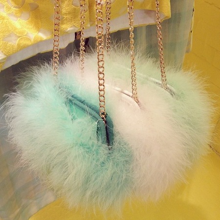 river island feather handbag - fluffy handbag trend - spring summer 2014 - handbag.com