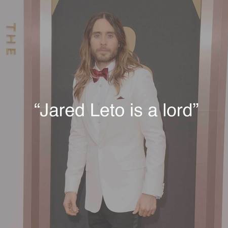 Jared Leto at the Oscars - funniest tweets - Oscars photos - best Oscars tweets - celebrity news - handbag.com