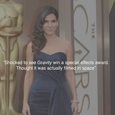 Sndra Bullock at the Oscars - funniest tweets - Oscars photos - best Oscars tweets - celebrity news - handbag.com