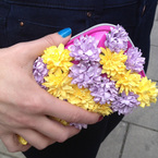 DIY Fashion Fix - how to make a burberry style flower clutch bag - finished bag - handbag.com