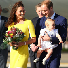 kate middleton - royal tour of australia 2014 - yellow dress - roksanda illincic - nude heels - prince william - prince george - handbag.com