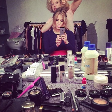 Behind the scenes celebrity makeup and beauty haul pictures