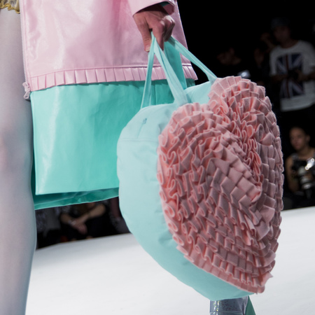 graduate fashion week 2014-best new handbag designers-anais caulfield blue and pink heart bag-handbag.com