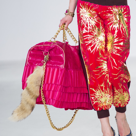 graduate fashion week 2014-best new handbag designers-michael hone big pink frill bag-handbag.com