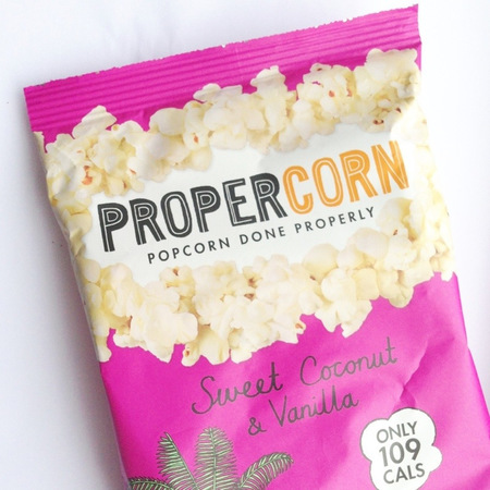 Propercorn coconut popcorn - popcorn snacks - best snacks - healthy snacks - gym bag - feature reviews - handbag.com
