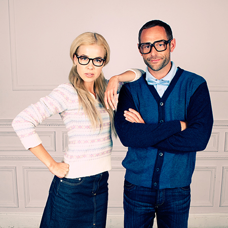 new dating app lets you only date geniueses - couple wearing glasses - evening bag - handbag