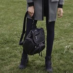 topshop aw14 bags - model with backpack - shopping bag - handbag