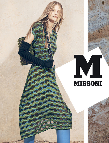 m missoni aw14 campaign - green bag - shopping bag - handbag